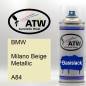 Preview: BMW, Milano Beige Metallic, A84: 400ml Sprühdose, von ATW Autoteile West.